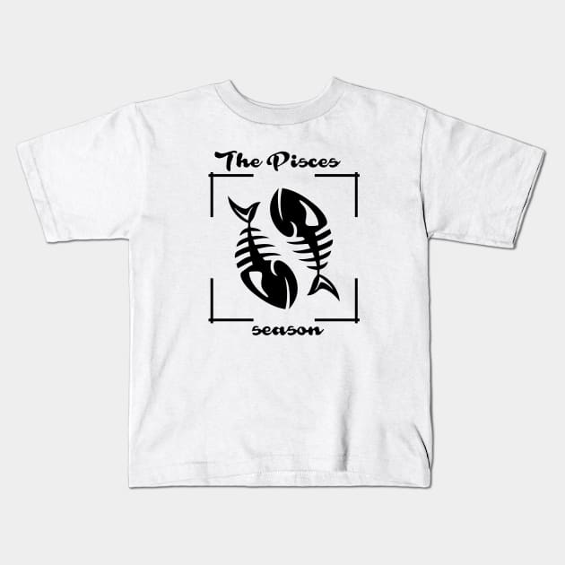 Pisces Design Kids T-Shirt by cusptees